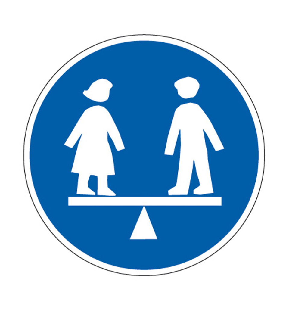 Verkehrsschild "Gleichberechtigung"